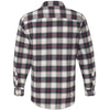 Burnside Men's White/Red Yarn-Dyed Long Sleeve Flannel Shirt