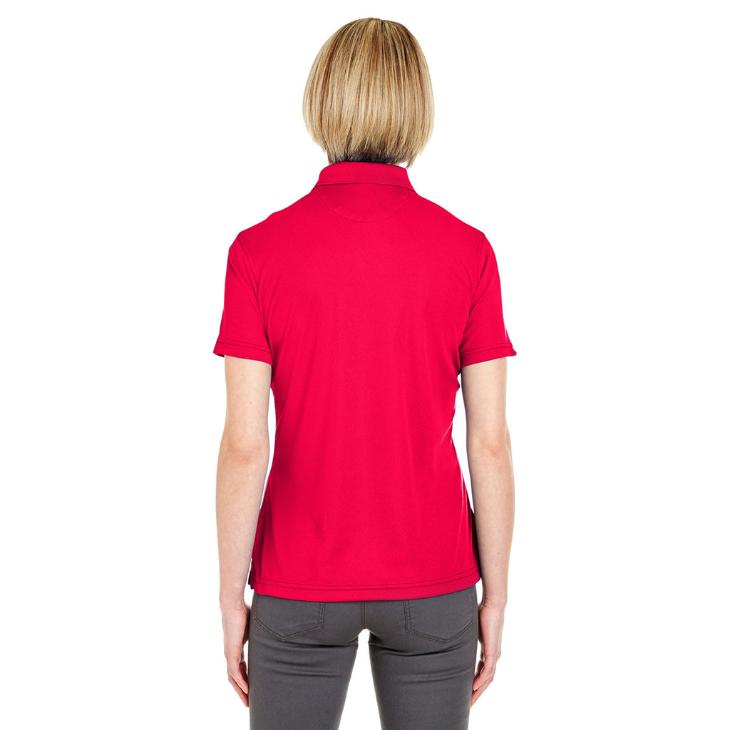 UltraClub Women's Red Cool & Dry Mesh Pique Polo