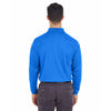 UltraClub Men's Royal Cool & Dry Long-Sleeve Mesh Pique Polo