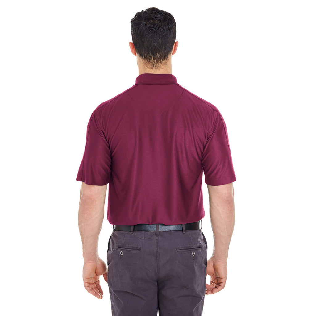 UltraClub Men's Maroon Cool & Dry Elite Performance Polo