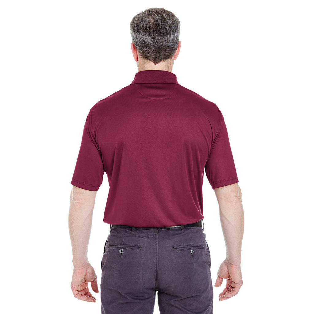 UltraClub Men's Maroon Cool & Dry Sport Performance Interlock Polo