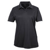 UltraClub Women's Black Cool & Dry Sport Performance Interlock Polo