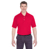 UltraClub Men's Red Cool & Dry Stain-Release Performance Polo