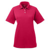 UltraClub Women's Cardinal Cool & Dry Stain-Release Performance Polo