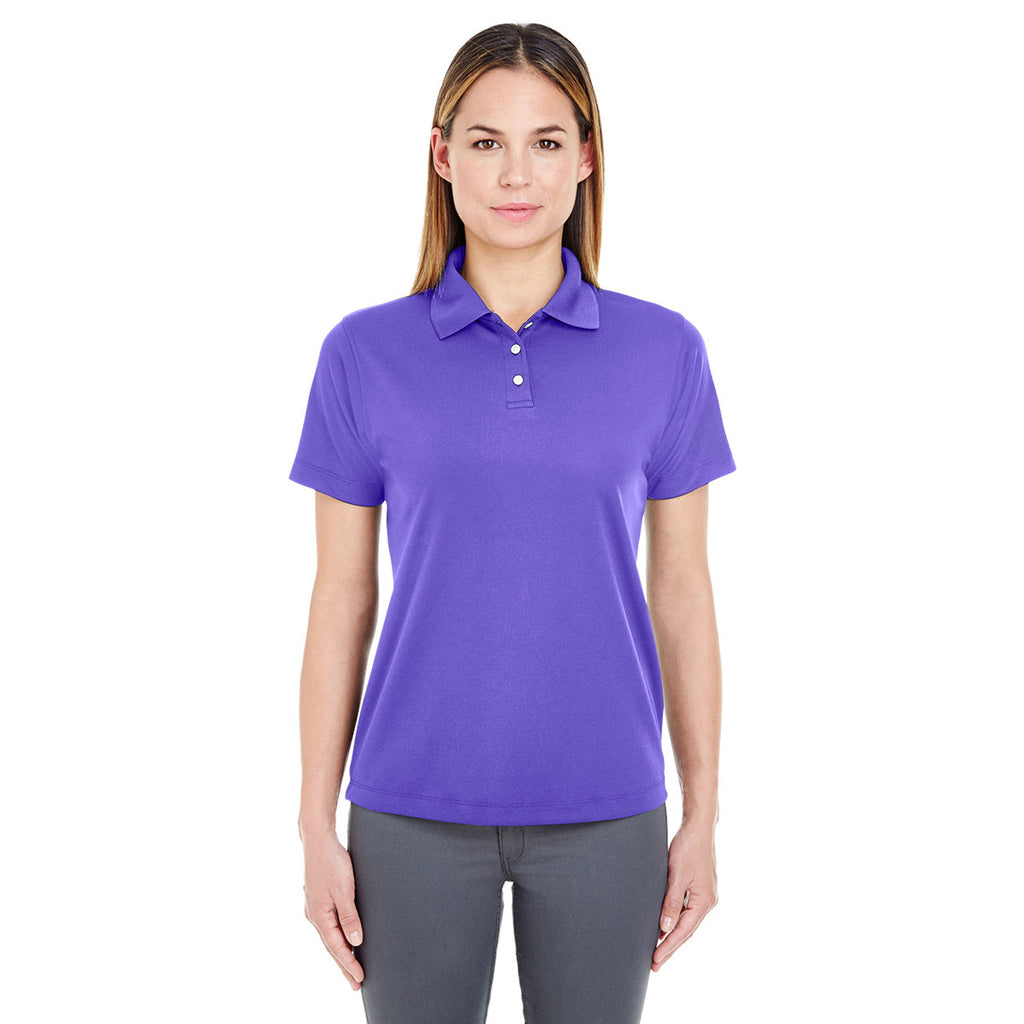 UltraClub Women's Purple Cool & Dry Stain-Release Performance Polo