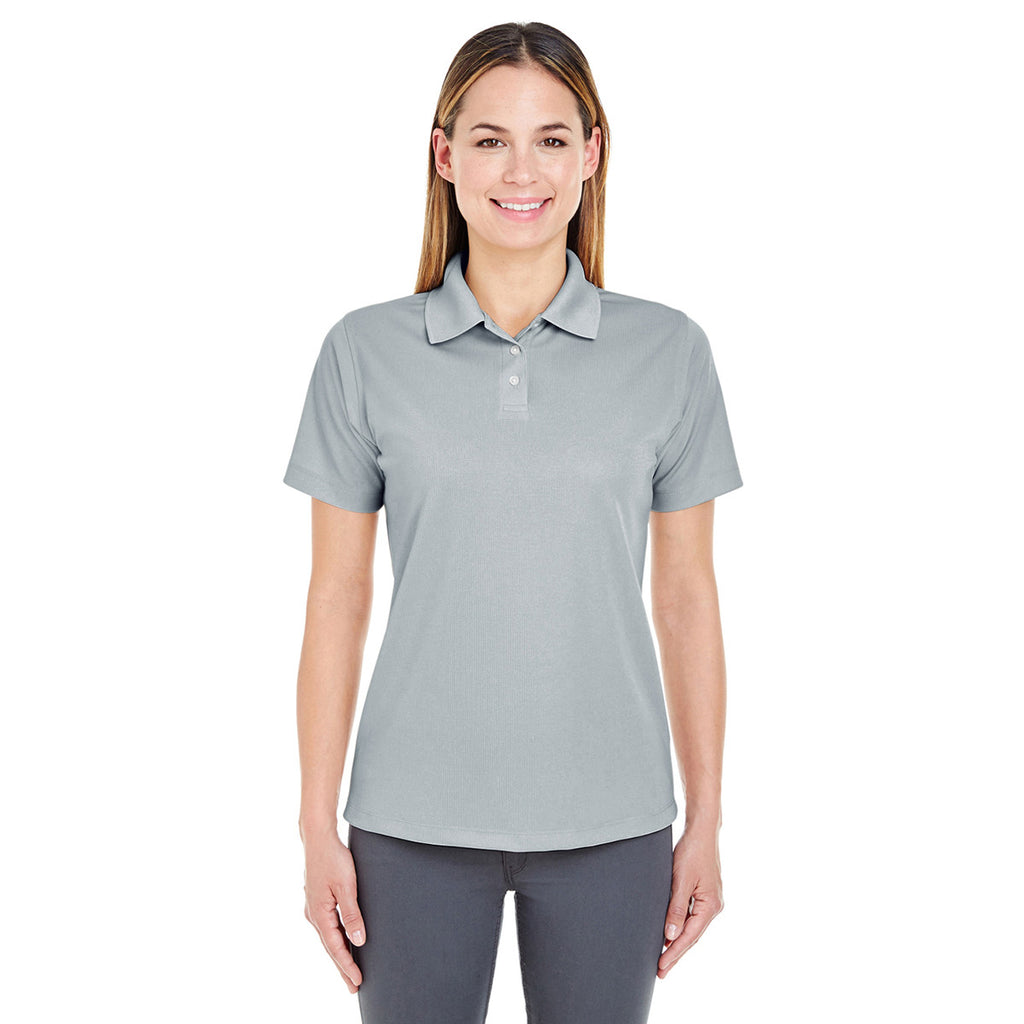 UltraClub Women's Silver Cool & Dry Stain-Release Performance Polo