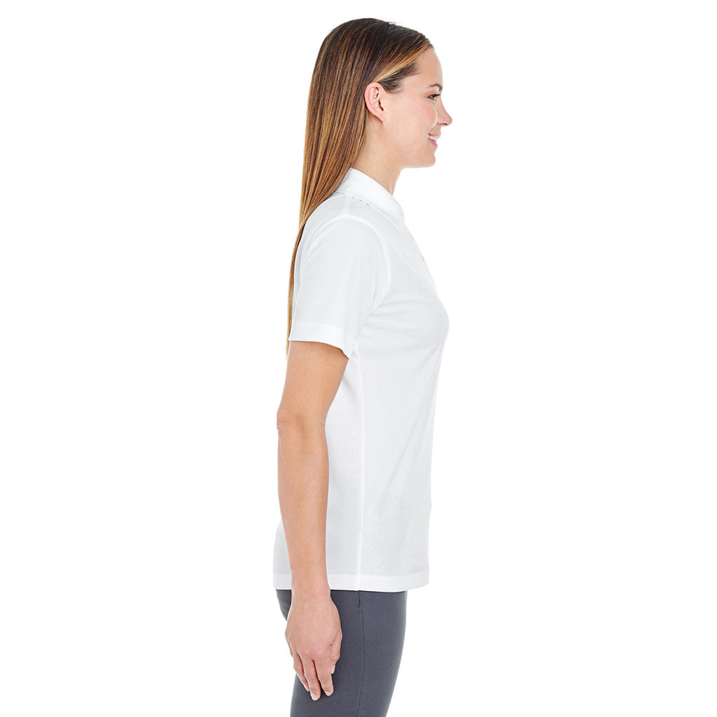 UltraClub Women's White Cool & Dry Stain-Release Performance Polo