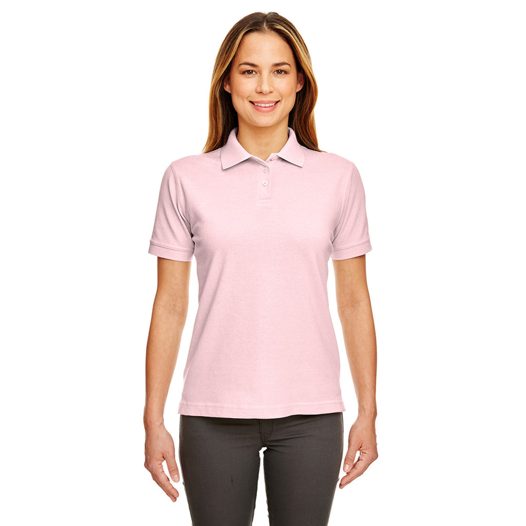 UltraClub Women's Pink Classic Pique Polo