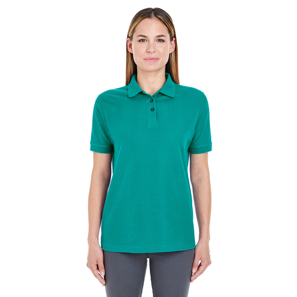 UltraClub Women's Jade Whisper Pique Polo