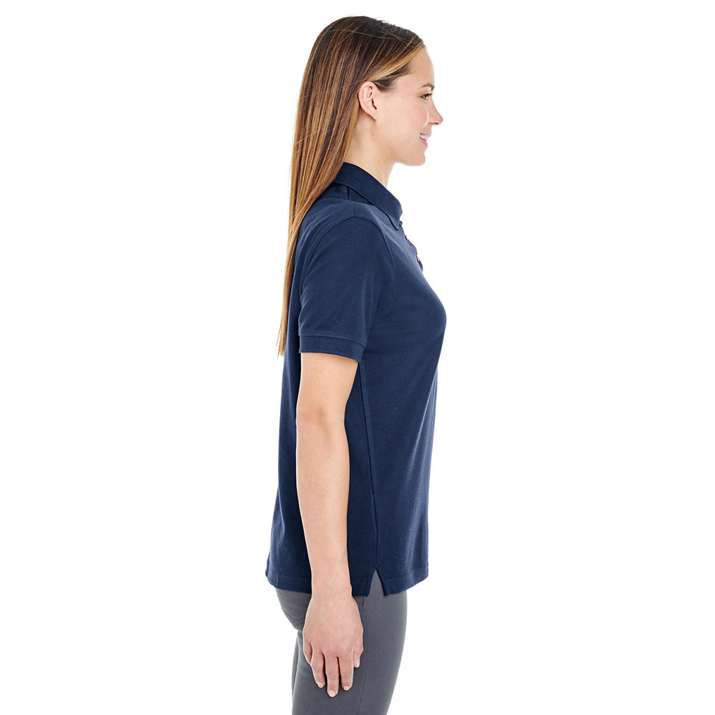 UltraClub Women's Navy Whisper Pique Polo