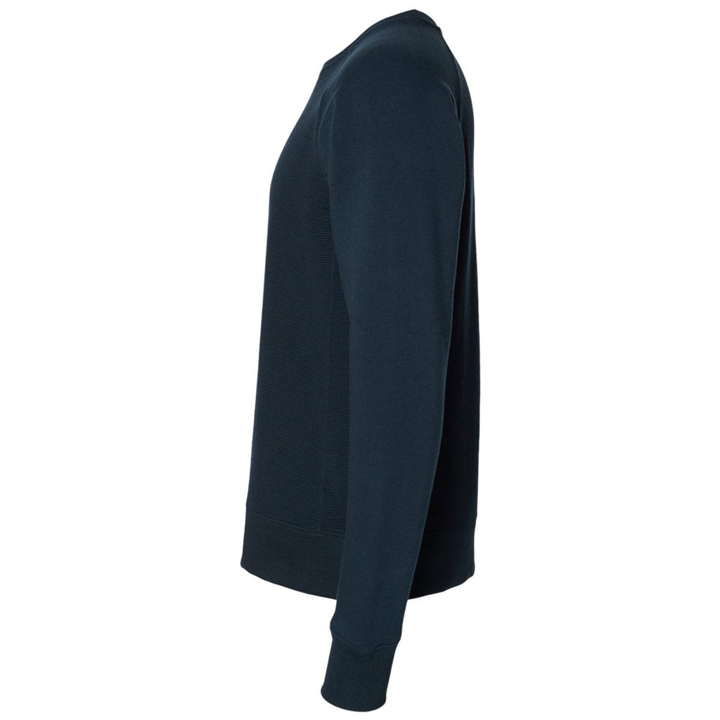 J. America Men's Navy Ripple Fleece Raglan Crewneck Sweatshirt