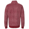 J. America Men's Burgundy Speck Aspen Fleece Quarter Zip