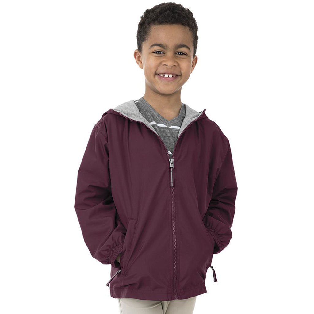 Charles River Youth Maroon Portsmouth Jacket