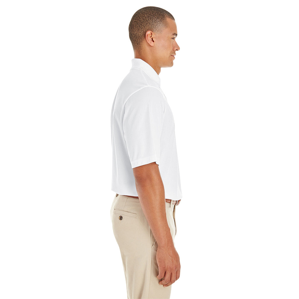 Core 365 Men's White Origin Performance Pique Polo with Pocket