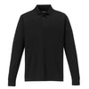 Core 365 Men's Black Pinnacle Performance Long-Sleeve Pique Polo