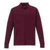 Core 365 Men's Burgundy Pinnacle Performance Long-Sleeve Pique Polo