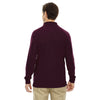 Core 365 Men's Burgundy Pinnacle Performance Long-Sleeve Pique Polo