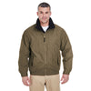 UltraClub Men's Khaki Brown/Black Adventure All-Weather Jacket