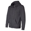 Bayside Men's Charcoal Heather USA-Made Full Zip Hooded Sweatshirt