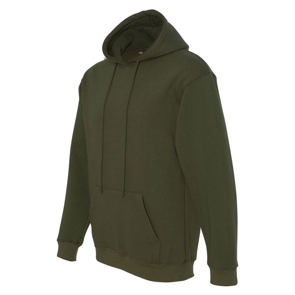 Bayside Men's Olive USA-Made Hooded Sweatshirt