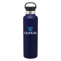 H2Go Matte Navy Stainless Steel Powder Bottle 25 oz