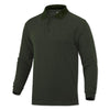 BAW Men's Dark Green Classic Long Sleeve Pique Polo