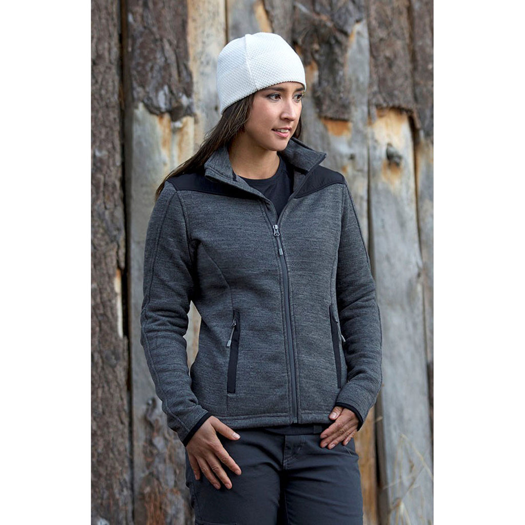 Landway Women's Heather Charcoal Capitan Sweater Fleece