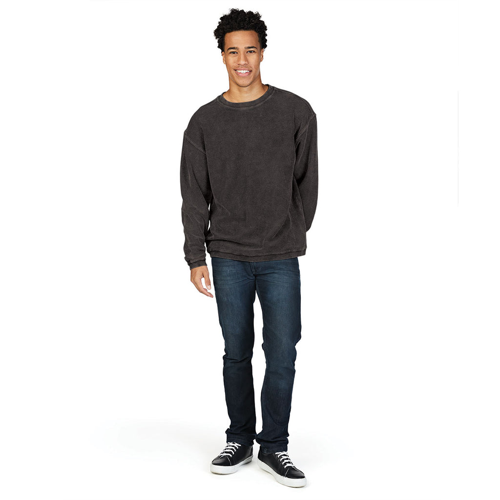 Charles River Men's Vintage Black Camden Crew Neck Sweatshirt