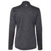 adidas Golf Women's Black Heather/Mid Grey Brushed Terry Heather Quarter-Zip