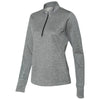 adidas Golf Women's Mid Grey Heather/Black Brushed Terry Heather Quarter-Zip