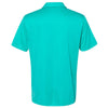 adidas Men's Hi-Res Aqua/White 3 Stripe Chest Polo