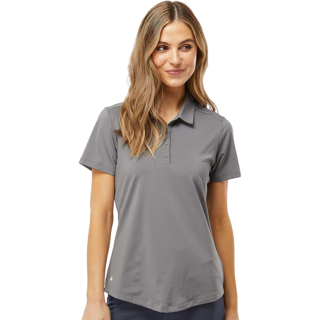 Adidas Women's Grey Three Ultimate Solid Polo