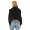 Bella + Canvas Women's Black Cropped Fleece Hoodie