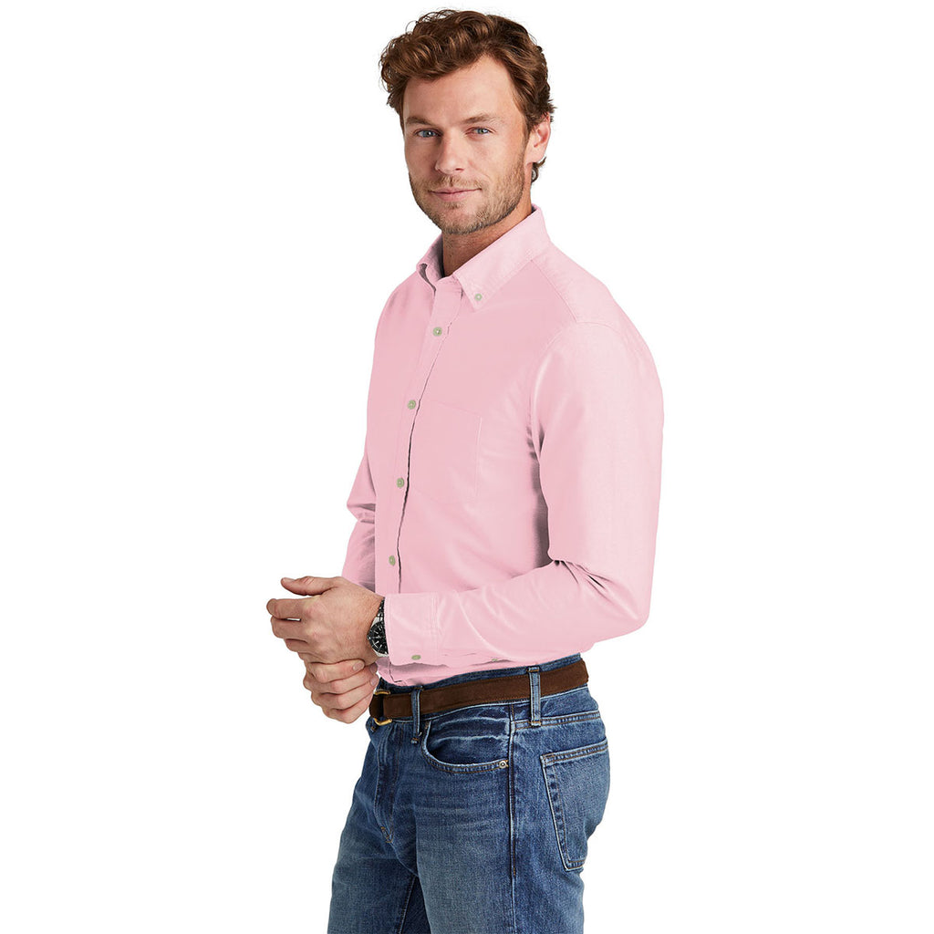 Brooks Brothers Men's Soft Pink Casual Oxford Cloth Shirt