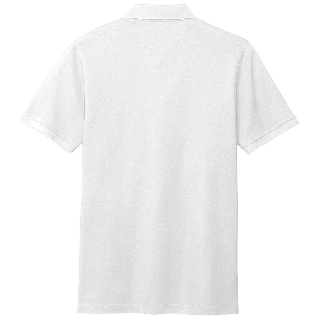 Brooks Brothers Men's White Pima Cotton Pique Polo