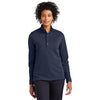 Brooks Brothers Women's Navy Blazer Heather Mid-Layer Stretch Half Zip