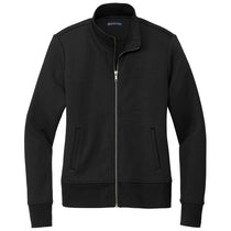 Brooks Brothers Women's Deep Black Double-Knit Full Zip