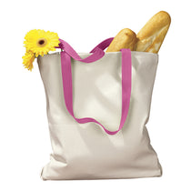 BAGedge Natural/Pink 12 oz Canvas Tote