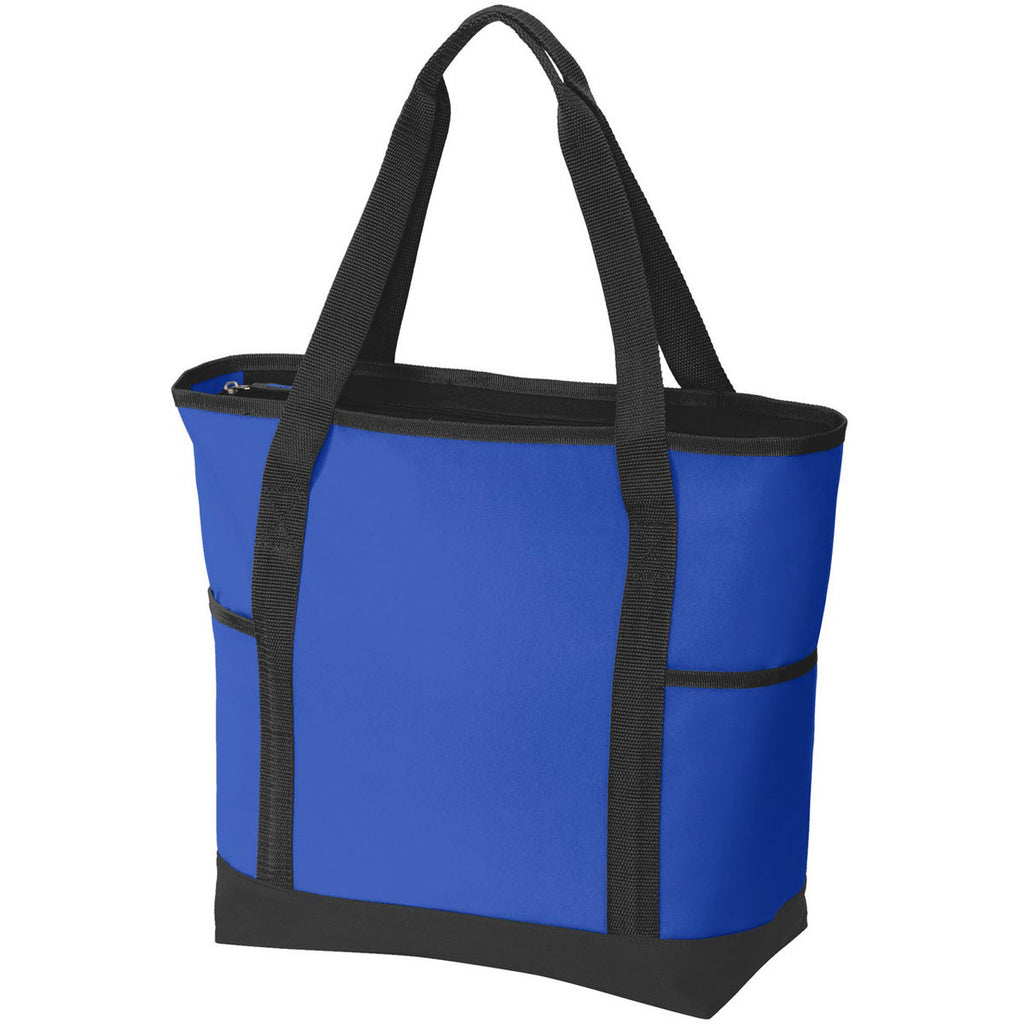 Port Authority Royal/Black On-The-Go Tote