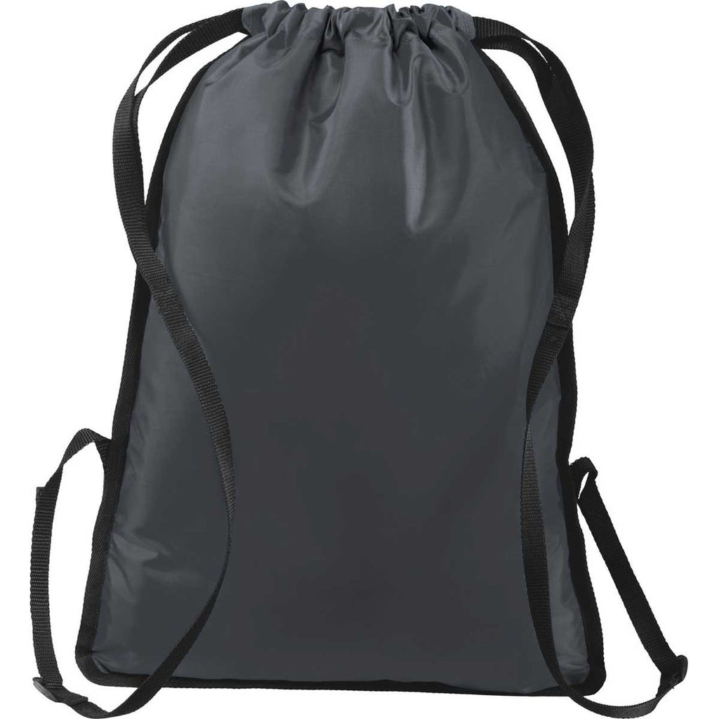 Port Authority Graphite Grey/Black Zip-It Cinch Pack