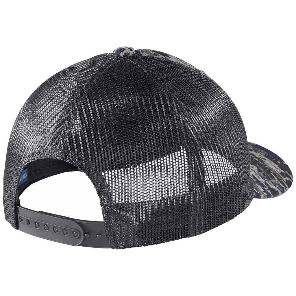 Port Authority Rich Navy Digi/Grey Steel Snapback Digi Camo Trucker Cap