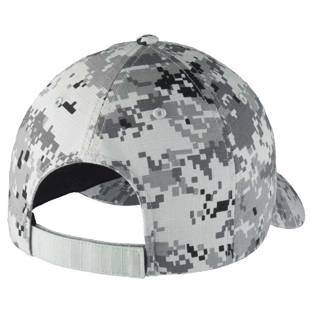 Port Authority Grey Camo/ Grey Colorblock Digital Ripstop Camouflage Cap