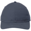 Port Authority Navy Leather Strap Cap