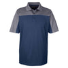 Core 365 Men's Classic Navy/Carbon Balance Colorblock Performance Pique Polo