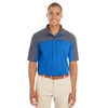 Core 365 Men's True Royal/Carbon Balance Colorblock Performance Pique Polo