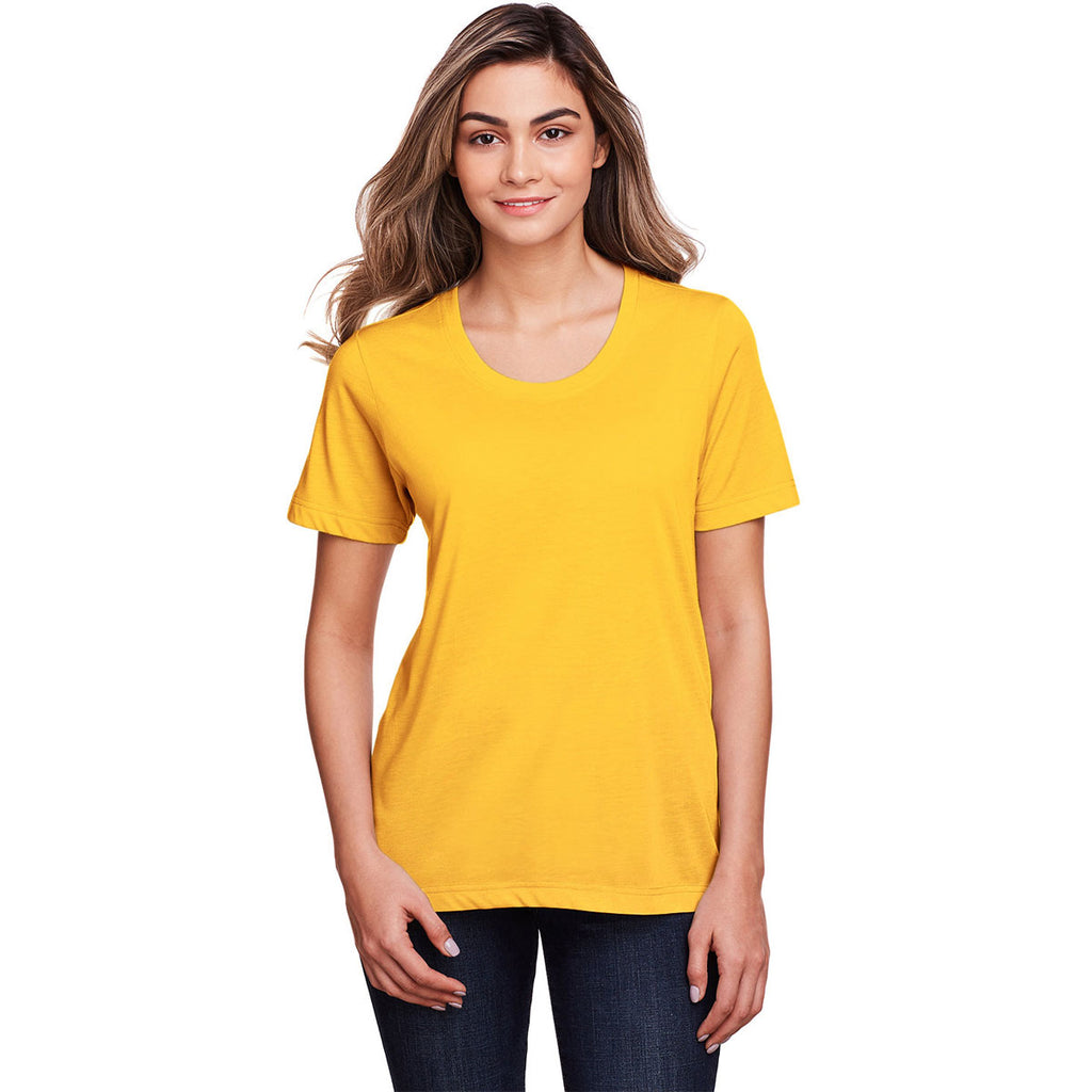 Core 365 Women's Campus Gold Fusion ChromaSoft Performance T-Shirt