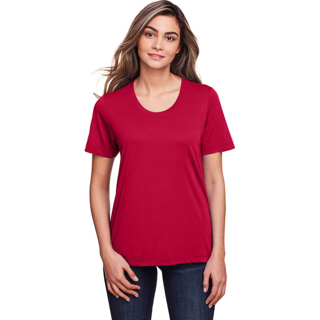 Core 365 Women's Classic Red Fusion ChromaSoft Performance T-Shirt