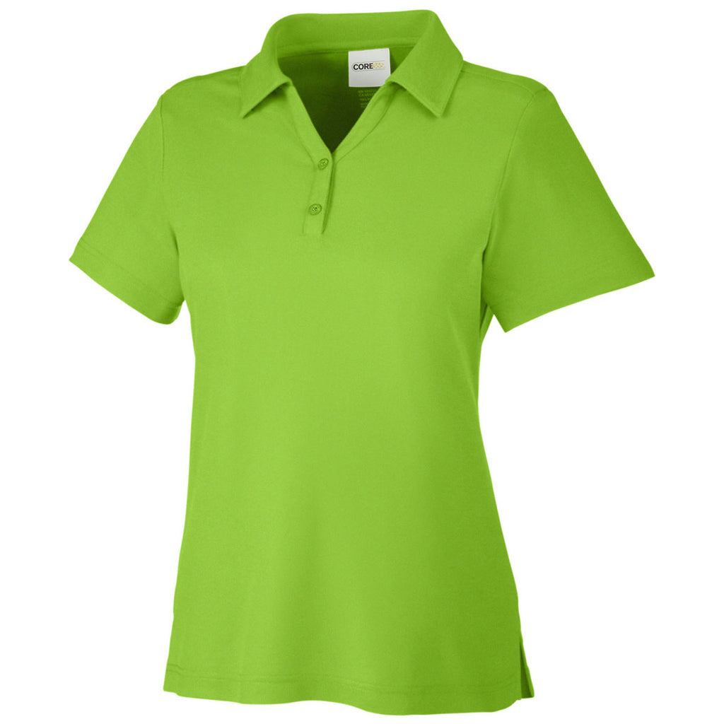 Core 365 Women's Acid Green Fusion ChromaSoft Pique Polo