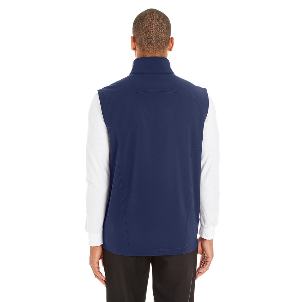 Core 365 Men's Classic Navy Cruise Two-Layer Fleece Bonded Soft Shell Vest