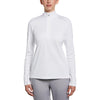 Callaway Women's White Long Sleeve Quarter Zip Mock with Reflective Tape